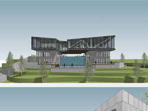 原创现代精品风格售楼处建筑现代会所su模型设计素材 建筑模型模型大全 18597884
