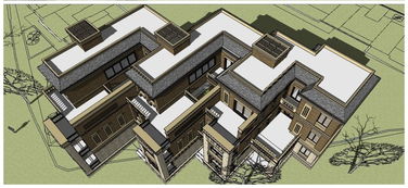 精品现代风格联排大别墅建筑su模型设计素材 别墅建筑模型大全 18957436
