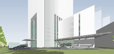 精品现代酒店办公建筑设计方案SU模型图下载